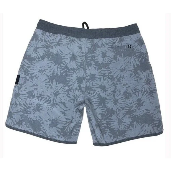 IPD Men’s Board Shorts Surf Trunks Tropics Slate Gray Unlined Nice Large 7” NEW